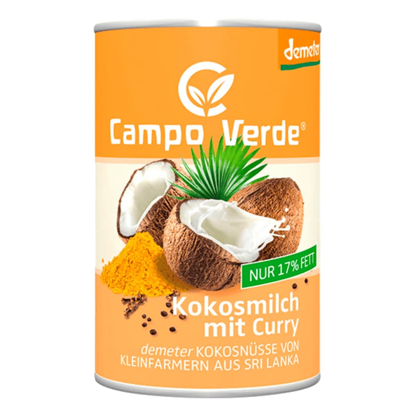Campo Verde Bio Kokosmilch mit Curry 400ml